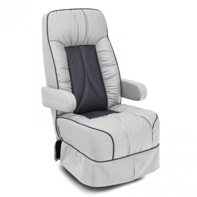 Qualitex De Leon Two-Tone Van Captain Chair, Ultimate Leather, Manual Lumbar, 3 Materials, 25+ Colors