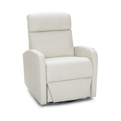 Qualitex Concord RV Swivel Recliner, Ultimate Leather, Power Recline, Macadamia
