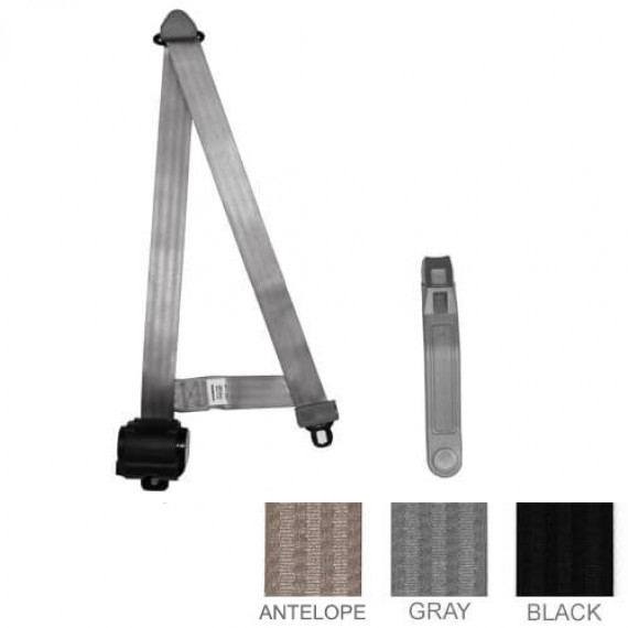 3 Pt. Retractable Seat Belt 8" Top W/11" Buckle 