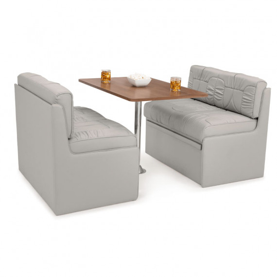 Qualitex Livingston RV Dinette, Ultimate Leather, Cloud Gray