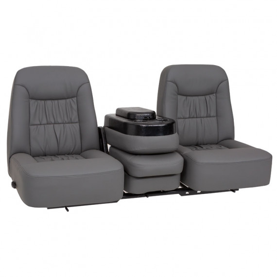 Qualitex K10 40-20-40 Low Back SUV Bench Seat, Fold-Forward & Recline Backs, Flip-Up Center Console w/ Storage, Fabric, Vinyl, or Leather, 20+ Colors
