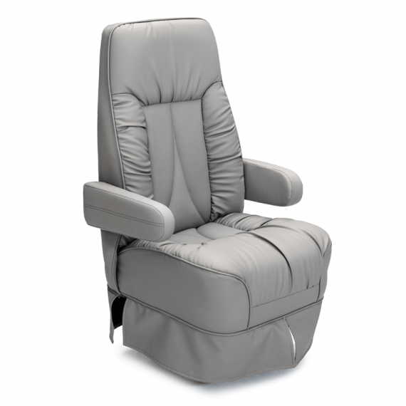 Qualitex De Leon RV Captain Chair, Ultimate Leather, Manual Recline, Macadamia & Desert Taupe, Fawn, or Cloud