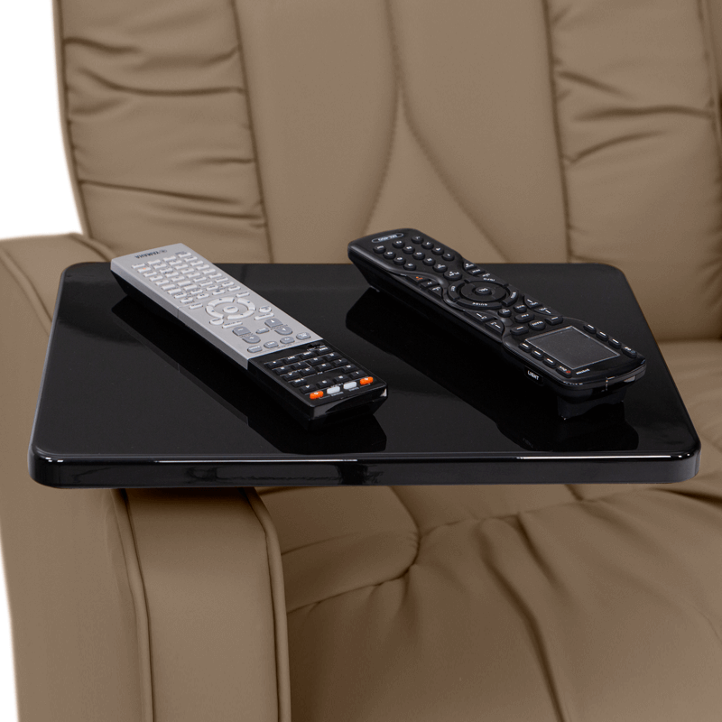 Qualitex De Leon RV Loveseat w/ Storage Console, Ultimate Leather, Two-Tone, Power Recline