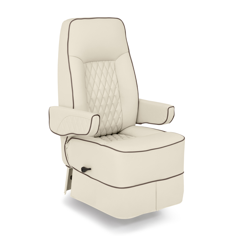 Qualitex Gravitas RV Captain Chair. Two Tone Arms Up