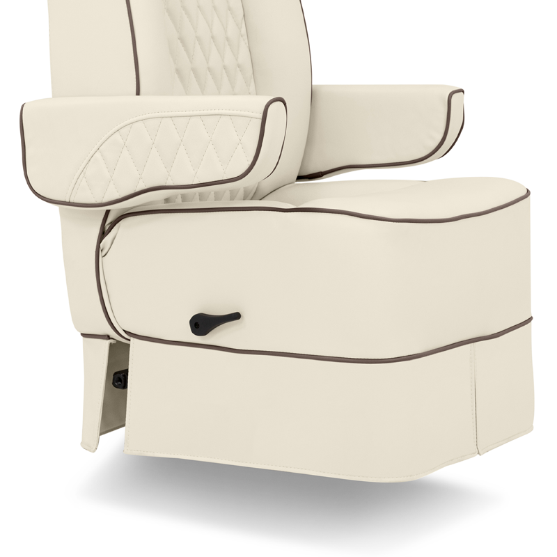 Skirt of Qualitex Gravitas RV Captain Chair. Two Tone