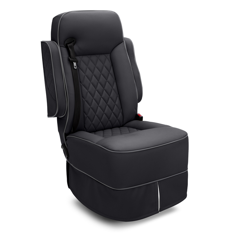 Side of Qualitex Gravitas IS RV Captain Chair. Two Tone