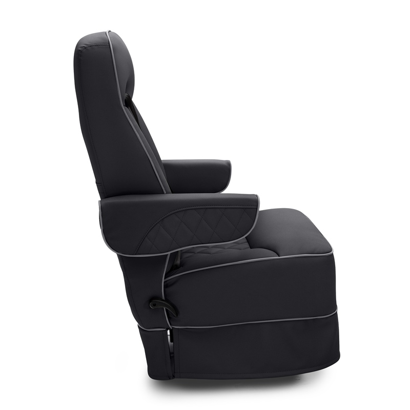 Side of Qualitex Gravitas IS RV Captain Chair. Two Tone