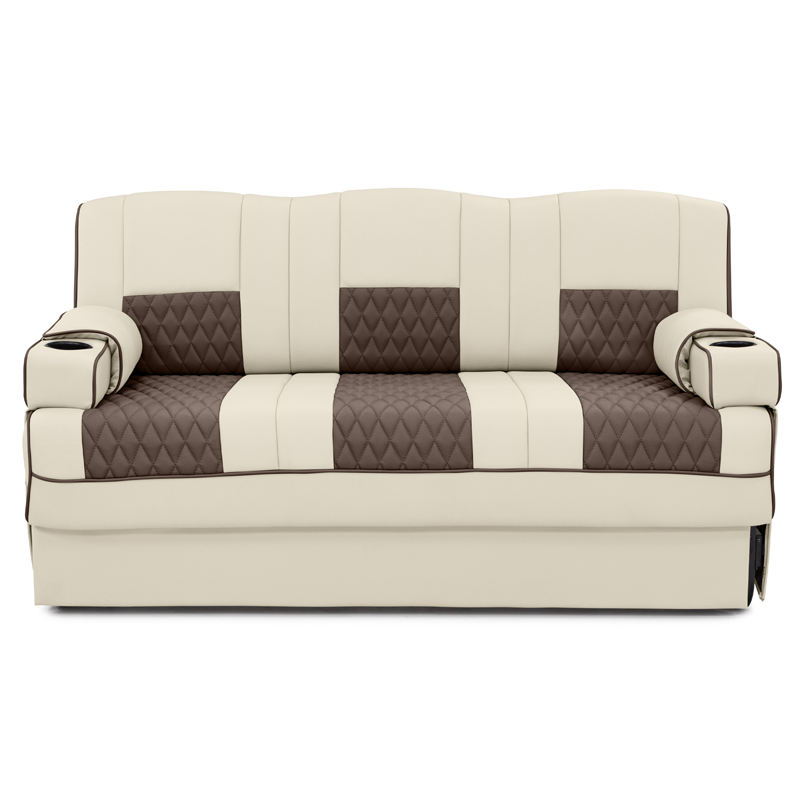 Qualitex Monument RV Sofa Bed Ultimate Leather in Two Tone