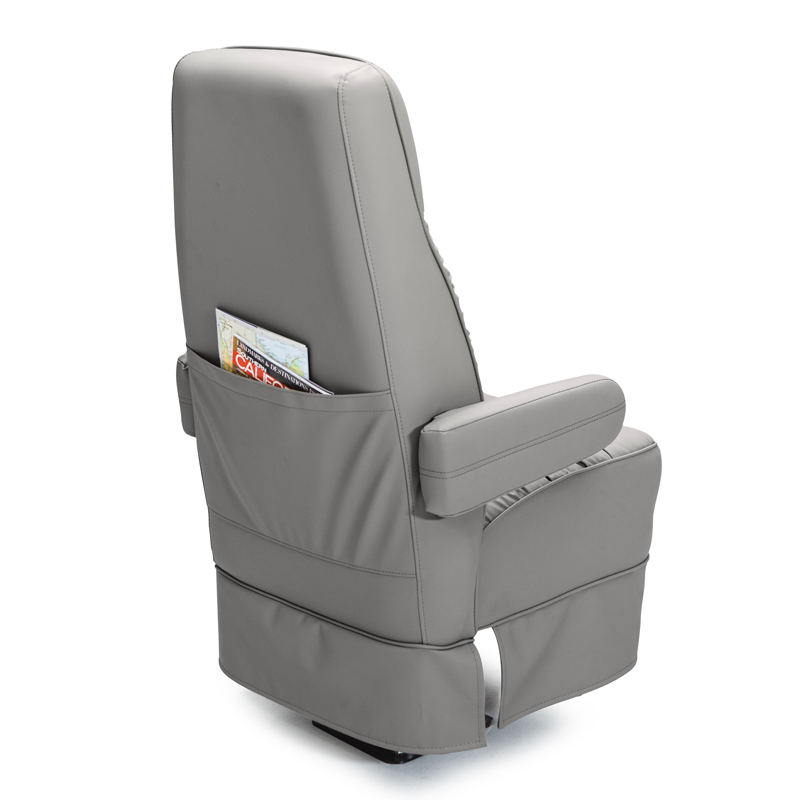 Qualitex De Leon RV Captain Chair, Ultimate Leather, Ash