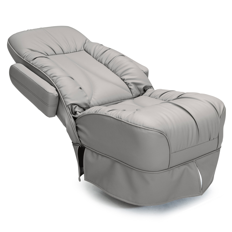 Qualitex De Leon Van Captain Chair, Ultimate Leather, Ash