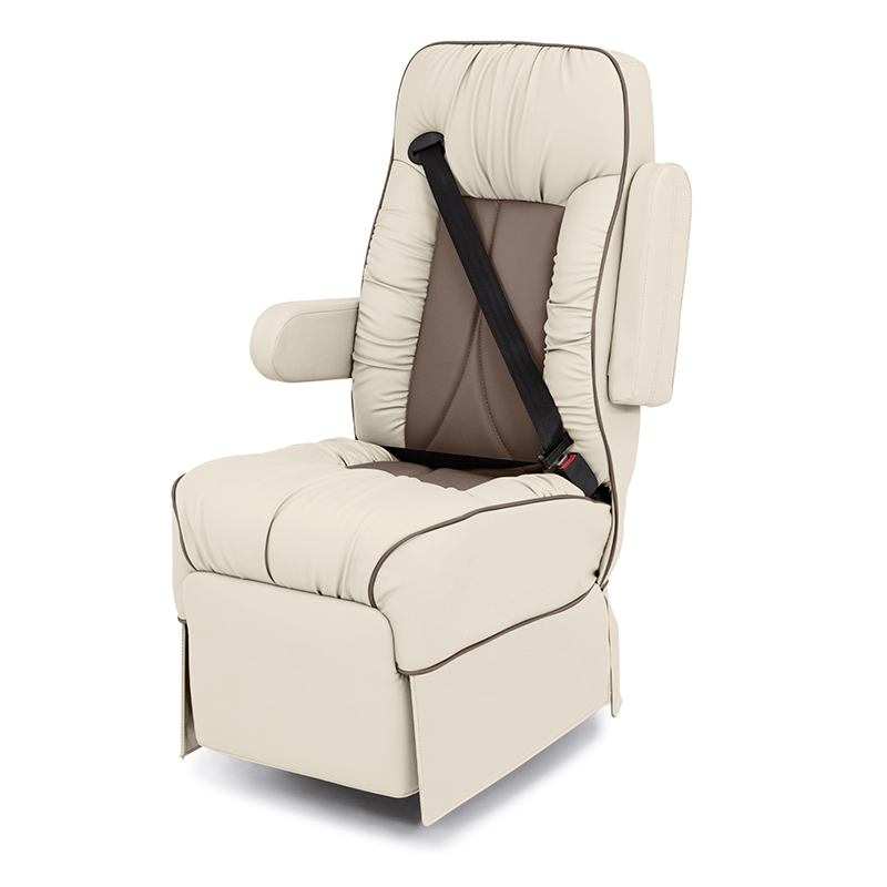 De Leon Integrated Seatbelt Sprinter Captain Chair Two Tone Belt Buckled