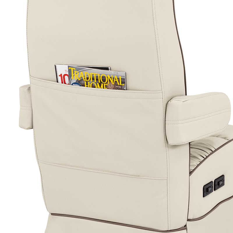 Map Pocket of De Leon Integrated Seatbelt Sprinter Captain Chair Two Tone