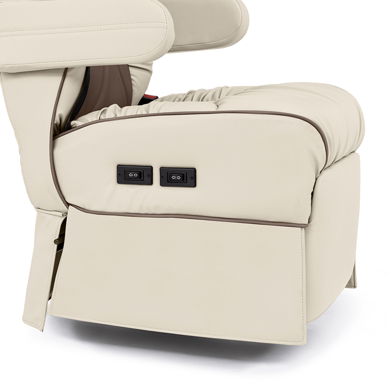 Skirt of De Leon Integrated Seatbelt Sprinter Captain Chair Two Tone