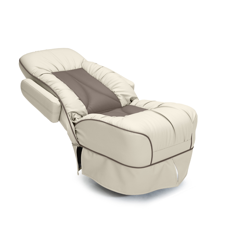 Qualitex De Leon Sprinter Captain Chair, Ultimate Leather, Bisque & Lt. Antelope