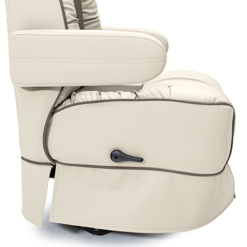 Qualitex De Leon Sprinter Captain Chair, Ultimate Leather, Bisque & Lt. Antelope