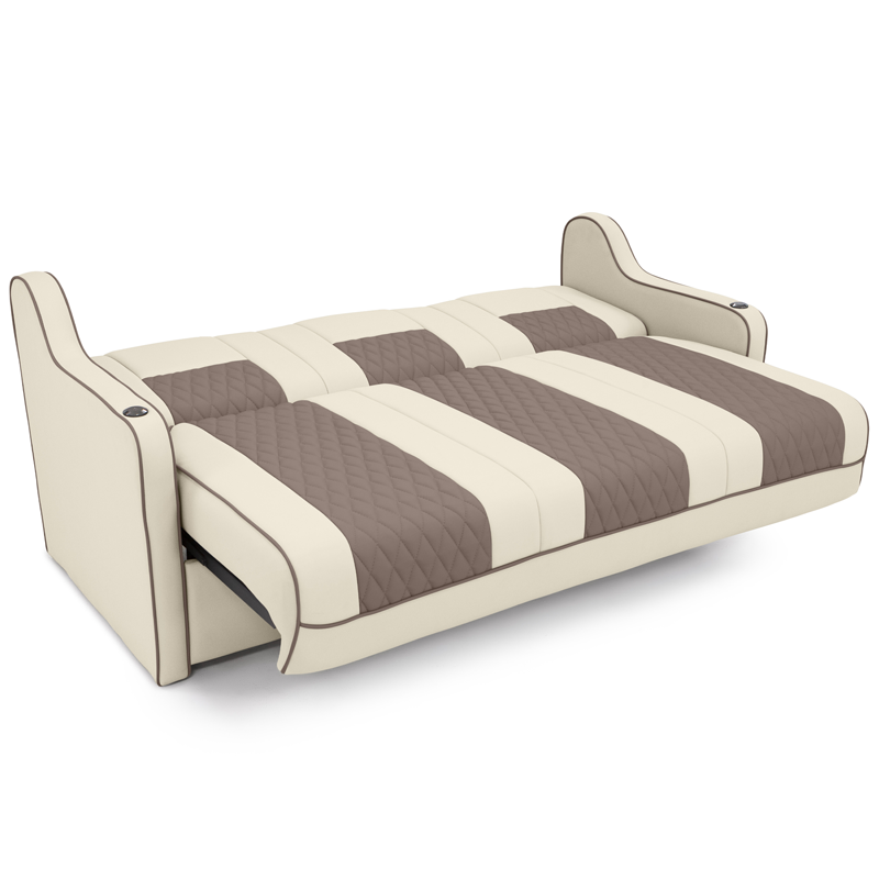 Opened Up Qualitex Monument DX RV Sofa Bed 