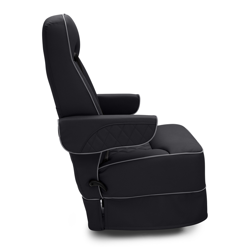 Side of Qualitex Gravitas IS RV Captain Chair. Two Tone