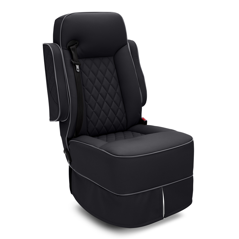 Side of Qualitex Gravitas IS RV Captain Chair. Two Tone