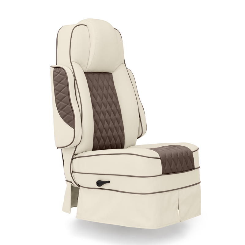 SIde of Qualitex Monument Captain Chair RV, Arms Up