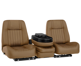 Qualitex American Classic Low Back 40-20-40 Truck Bench Seat, Leather