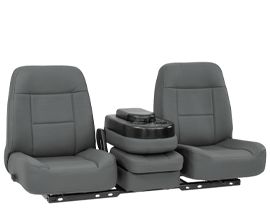 Qualitex Express Low Back 40-20-40 Truck Bench Seat, Leather