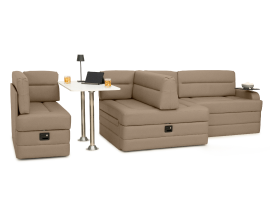 Qualitex Camden RV Grand Room Furniture, Pull Out Sofa Bed, 144" Wide, Ultimate Material