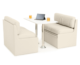 Qualitex Trailside RV Dinette, Bed with Storage, 40", 44" or 48" Wide, Ultimate Leather