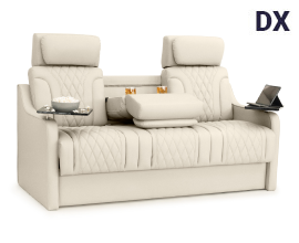 Qualitex Trailside Console DX RV Sofa Bed, 72" or 78" Wide, Ultimate Leather