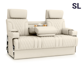Qualitex Trailside Console SL RV Sofa Bed, 68" or 74" Wide, Ultimate Leather