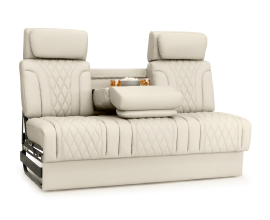 Qualitex Trailside Console RV Sofa Bed, 66" or 72" Wide, Ultimate Leather