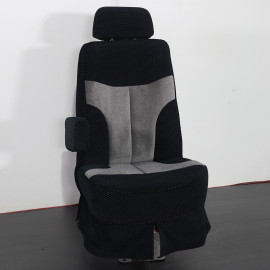 Qualitex Laguna High Back Captain's Chair in Scottsdale Black / Regal Silver Fabric TLRV5102