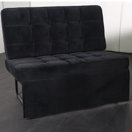 Qualitex Duchess Sofa Bed in Black Fabric 52" Width, 14" Frame TLRV5106