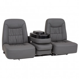 Qualitex K10 40-20-40 Low Back SUV Bench Seat, Fold-Forward & Recline Backs, Flip-Up Center Console w/ Storage, Fabric, Vinyl, or Leather, 20+ Colors