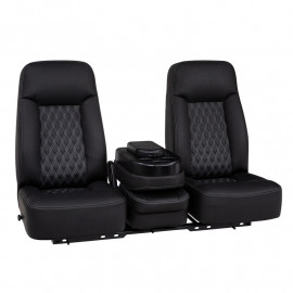 Febland Grey Blockette Bench seat leather 142x46x48 cm 