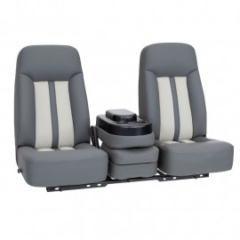 Qualitex Nautilus 40-20-40 SUV Bench Seat, Fold-Forward & Recline Backs, Flip-Up Center Console w/ Storage, Fabric, Vinyl, or Leather, 20+ Colors