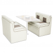 Qualitex Livingston RV Dinette, Ultimate Leather, Macadamia & Desert Taupe or Cloud Gray