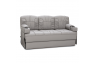 ualitex Belmont 68" RV Sofa Bed, Ultimate Leather, Full Size Bed, Cloud Gray