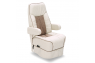 Qualitex De Leon RV Captain Chair, Ultimate Leather, Manual Lumbar, Macadamia & Desert Taupe