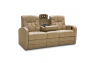 Qualitex De Leon RV Double Recliner Sofa, Ultimate Leather, Power Recline, Fawn