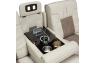 Qualitex De Leon RV Double Recliner Sofa, Ultimate Leather, Power Recline, Macadamia & Desert Taupe