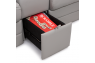 Qualitex De Leon RV Loveseat w/ Storage Console, Ultimate Leather, Manual Recline, Cloud Gray