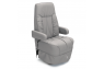Qualitex De Leon RV Captain Chair, Ultimate Leather, Manual Lumbar, Cloud Gray