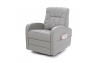 Qualitex De Leon RV Swivel Recliner, Ultimate Leather, Manual Recline, Cloud Gray