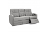 Qualitex De Leon RV Double Recliner Sofa, Ultimate Leather, Manual Recline, Cloud Gray