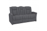 Qualitex Monument RV Double Recliner Sofa, Ultimate Leather, Power Recline, Graphite