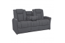 Qualitex Monument RV Double Recliner Sofa, Ultimate Leather, Power Recline, Graphite