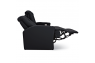 Qualitex Monument RV Double Recliner Sofa, Ultimate Leather, Power Recline, Midnight Black