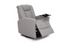 Qualitex Monument RV Swivel Recliner, Ultimate Leather, Powered Headrest, Power Recline, Cloud Gray