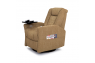 Qualitex Monument RV Swivel Recliner, Ultimate Leather, Powered Headrest, Power Recline, Fawn