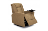 Qualitex Monument RV Swivel Recliner, Ultimate Leather, Powered Headrest, Power Recline, Fawn